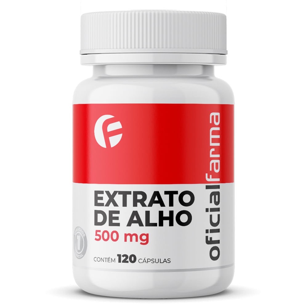 Oficial farma Extrato De Alho 500mg 120 Cápsulas