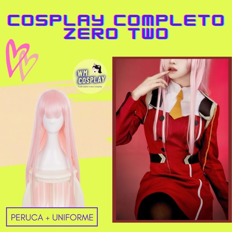 Cosplay Zero Two. Uniforme e/ou Peruca, Anime Darling in the Franxx