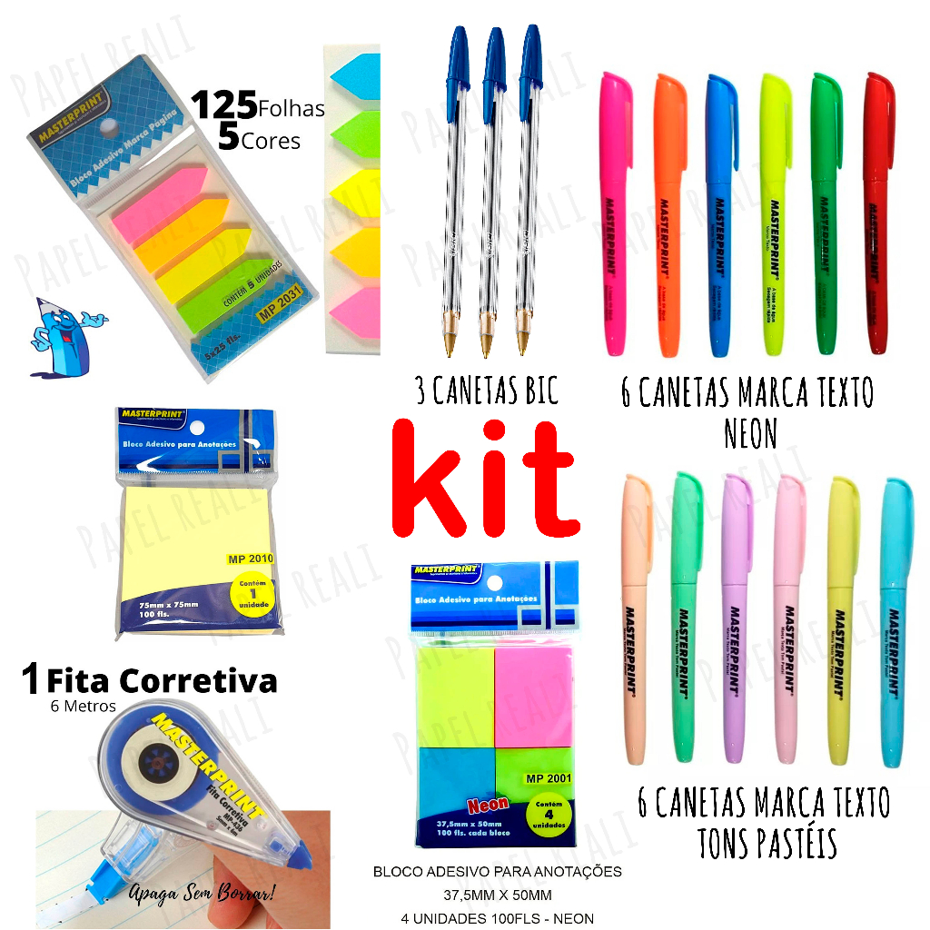 Kit Papelaria Shopee Brasil 5168