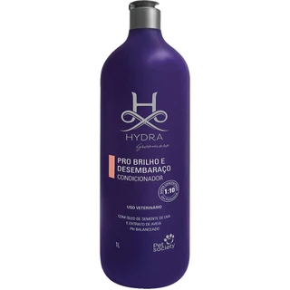 Condicionador Pet Society Hydra Groomers Pro Brilho e Desembaraço - 1 Litro