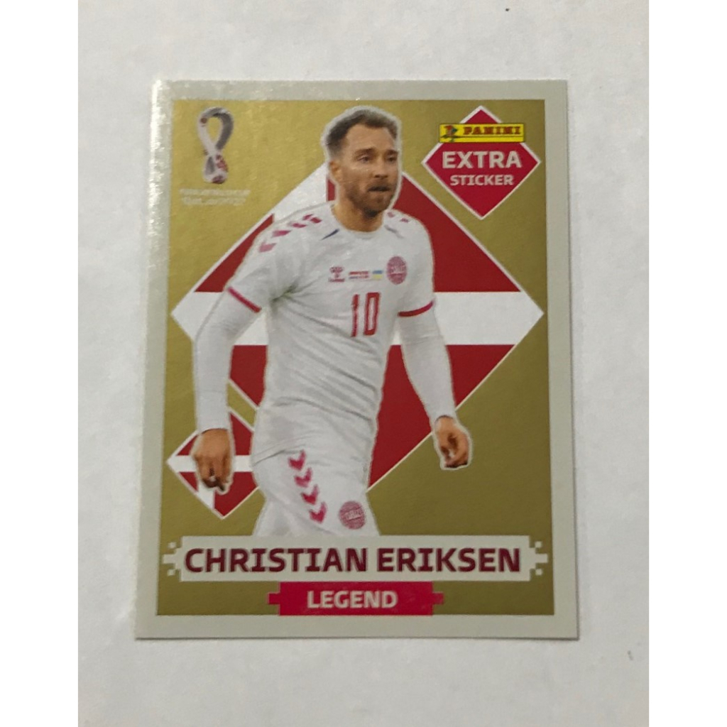 CHRISTIAN ERIKSEN (Dinamarca) - KIT COM AS 4 FIGURINHAS EXTRA LEGENDS -  OURO