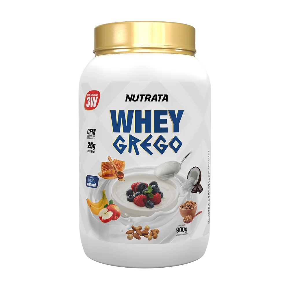 Whey Protein Grego 900g Nutrata - Whey Grego Gourmet com Iogurte - Todos Sabores