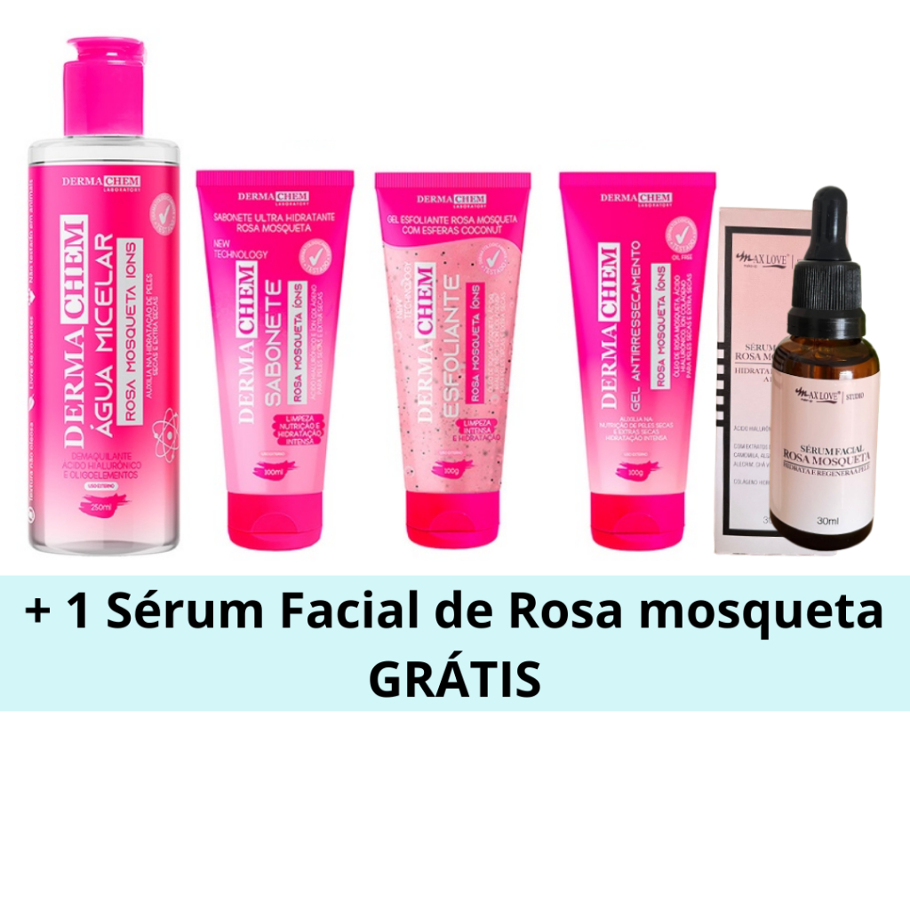 Kit Completo Skin Care Rosa Mosqueta Facial e Corporal | Shopee Brasil