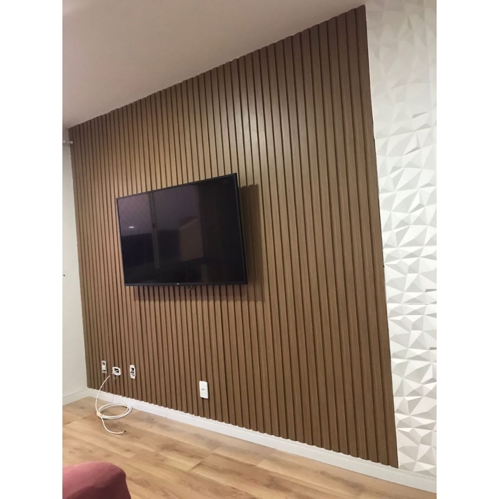 Ripa para Painel Madeira Ripado 100% Mdf 55cm (L) x 90cm (A) Painel De ...