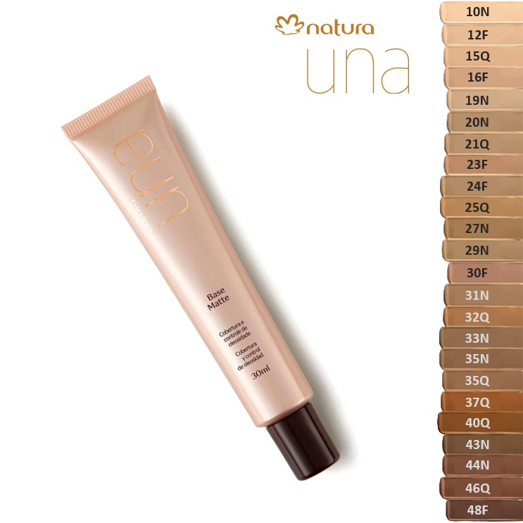 Base Matte Una Natura - 30 ml (Pele Normal a Oleosa) - Cobertura e ...