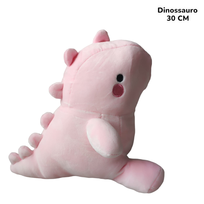 Pelúcia Dinossauro COR DE ROSA 30 CM MACIO | Shopee Brasil