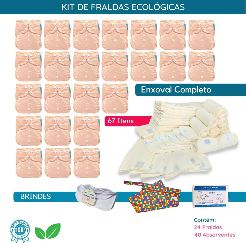 Kit Básico - Enxoval completo Fraldas do Sul  Fraldas Ecológicas - Fraldas  do Sul - Fraldas Ecológicas