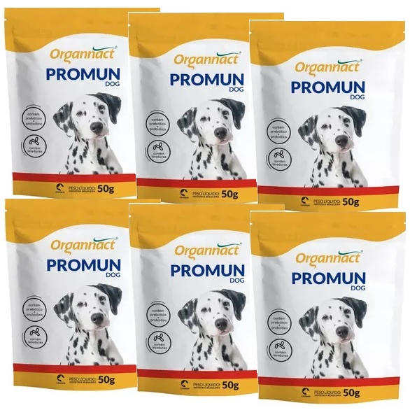 6 Promun Dog Sachê 50g Suplemento para Cães Organnact | Shopee Brasil