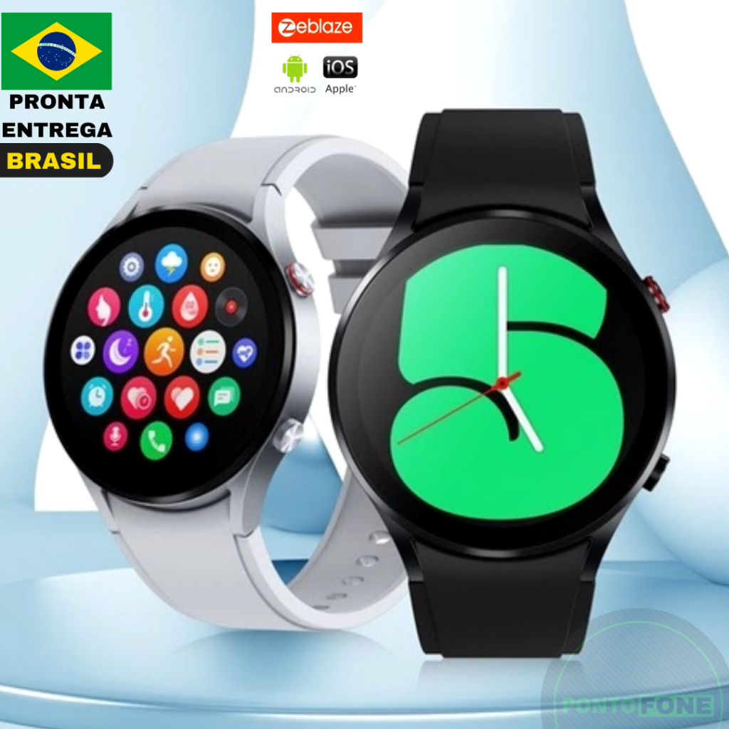 Relogio Digital Masculino Smart Watch Redondo Hw3 Max Brinde