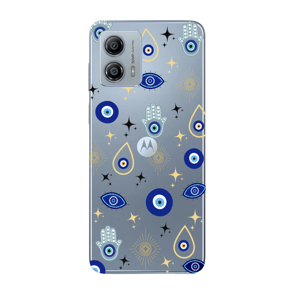 Capinha para Moto G53 Anti Impacto Personalizada - Olho Grego com funto transparente