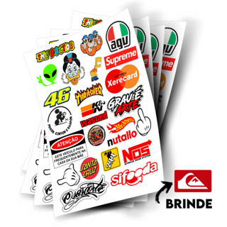 Cartela de Adesivos S12 para carro moto ou bike Sticker Notebook Bicicleta  Coelho Grau 244