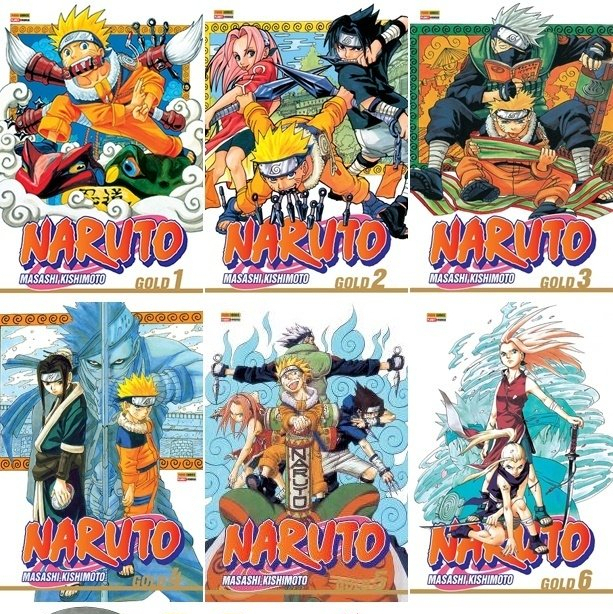 Mangá Naruto Gold 1 ao 6 - LACRADO
