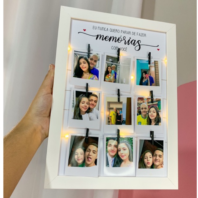 Quadro “Memórias” Led Personalizado