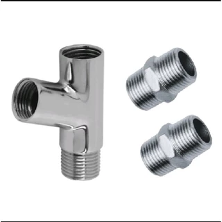 Adaptador junção em y torneira Monocomando niples em metal