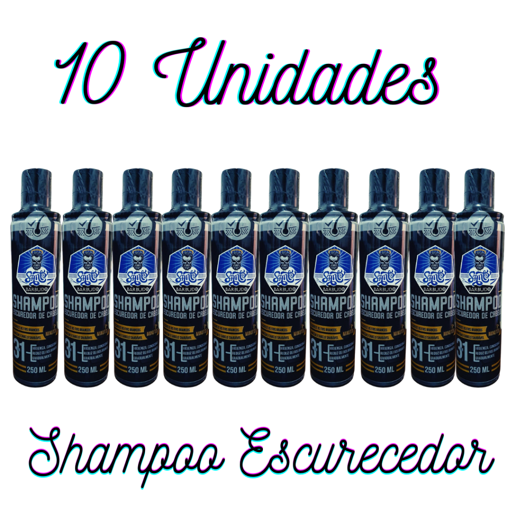 Shampoo Escurecedor Cabelos Brancos M Santo Barbudo Kit Unidades Shopee Brasil