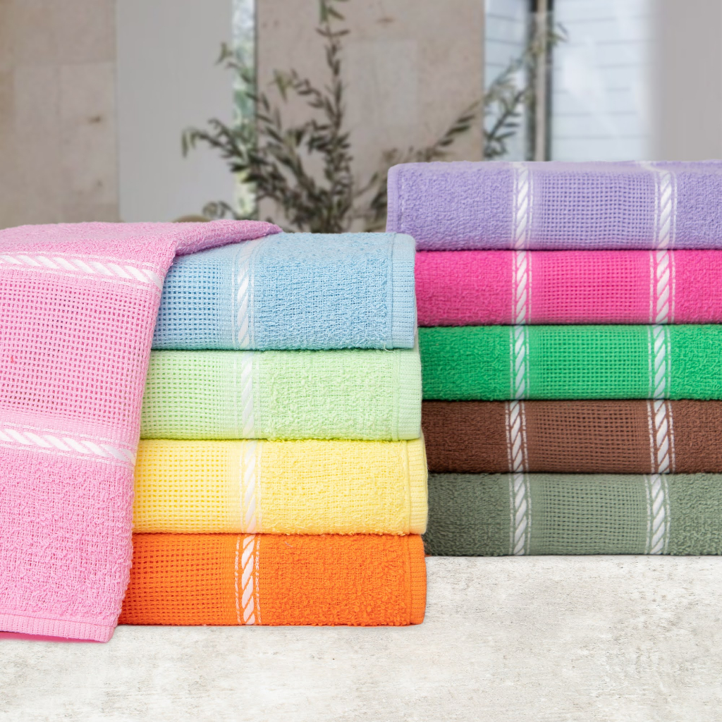 Kit 5 Toalhas de Banho Madri 100% algodão 60cm X 1.20m - Sortidas