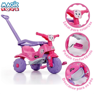 Triciclo Motoca Infantil super heróis com haste Samba toys - Rede