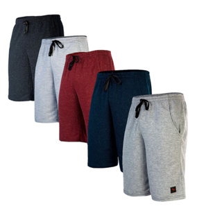 Kit 5 Bermudas Moletom Masculinas Casual Treino Academia Brasil Roupas Original Confortável Cores Sortidas