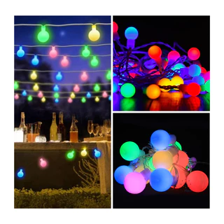 Varal 20 Leds Cordão Bolinha Cristal Luz Colorida Bivolt