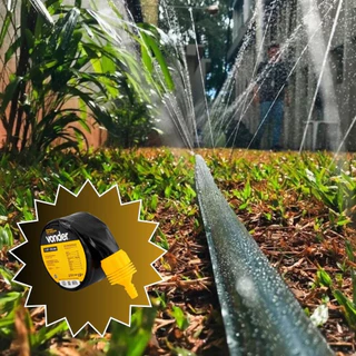 Kit irrigação mangueira irrigar jardim automatica prática microperfurada microfuros fita irrigação