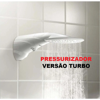 Chuveiro Ducha Advanced Turbo com PRESSURIZADOR Multitemperaturas Lorenzetti 127V/220V