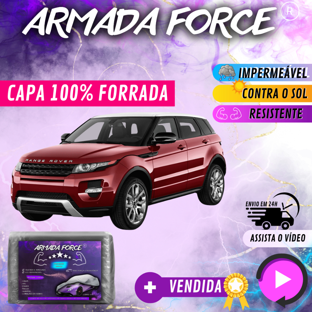 Capa Cobrir Carro Range Rover Evoque 100% Forrada Armada Force 100% ...