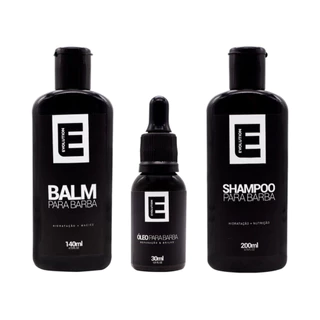 KIT EVOLUTION COM 1 UNID BALM E SHAMPOO E OLEO PARA BARBA