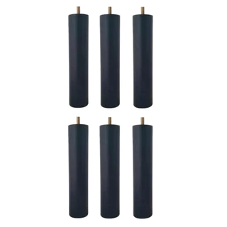 kit com 6 pés MADEIRA 20 cm- na cor preta CASAL SOLTEIRO KING QUEEM.