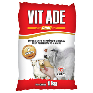 Combo 5 Unid. Vit Ade Suplemento Vitaminico Bovinos 1kg
