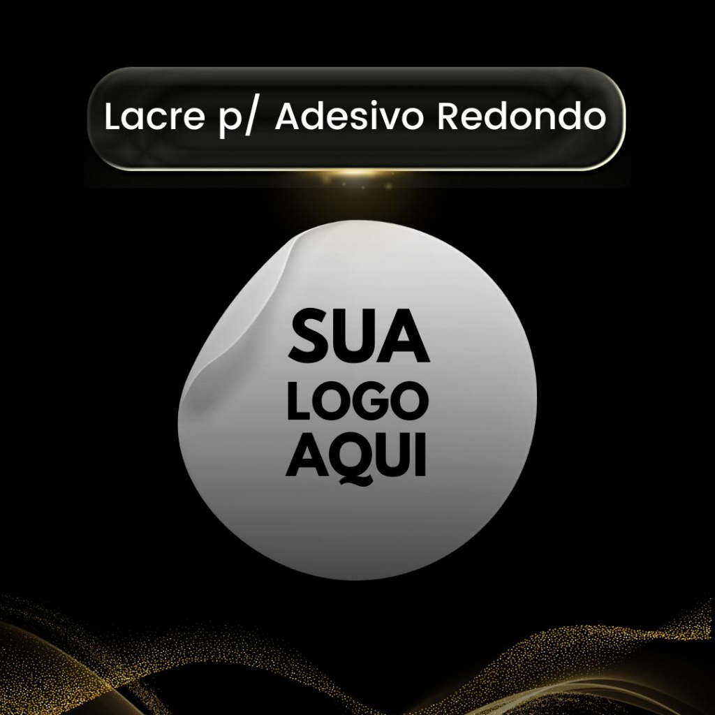 Adesivo Redondo Personalizado 4,8cmX4,8cm Com Sua Logo Etiqueta Lacre Adesivo