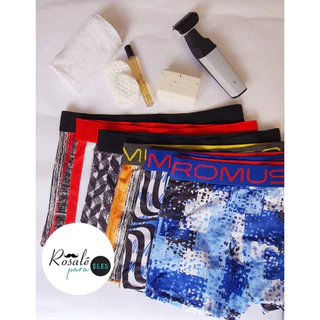 Kit 4 Cuecas Boxers Adulto estampado forro Linha de Luxo