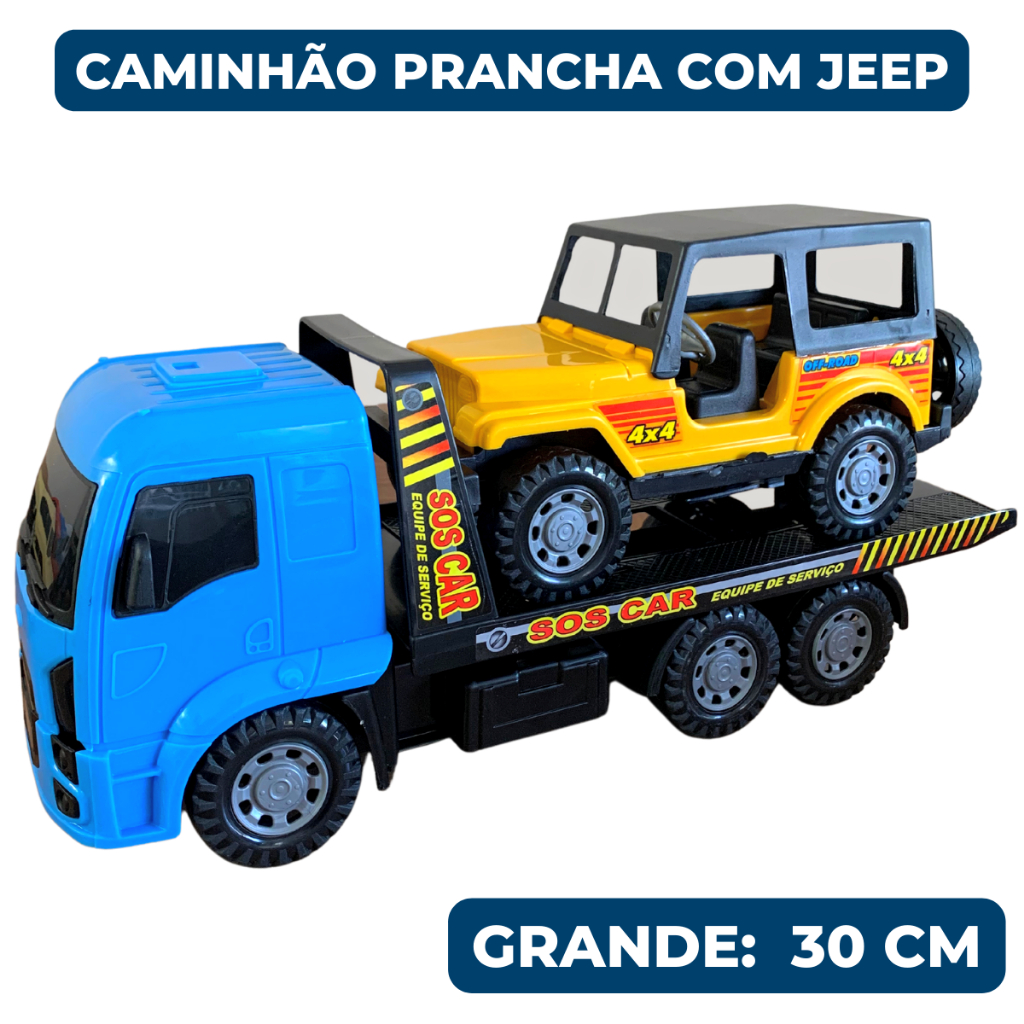 Caminhão Guincho Brinquedo Reboque Fury Truck com Carrinho