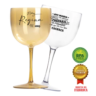Kit 50 Taças Gin/Vodka 580ml Acrílica Personalizadas - Aloha