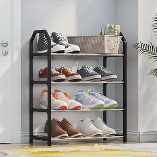 Sapateira de Metal e Plastico Organizador Prateleira 4 Andares Multiuso 42 x 19 x 51cm Pronto Entrega