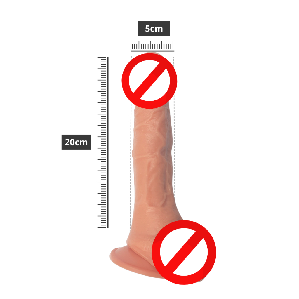 Consolo Peniano Dildo Penis de Borracha Pau 20 x 5 cm