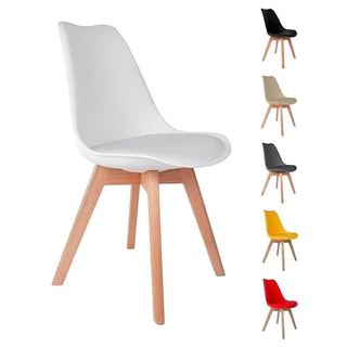 Cadeira De Jantar Cozinha Emporio Tiffany Saarinen Base Wood