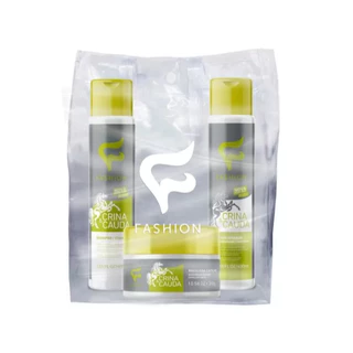 Kit Sacolinha + Linha Crina e Cauda Fashion 03 Itens (Shampoo, Condicionador e Mascara)