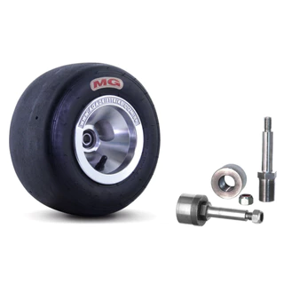 Roda e Ponta de Eixo Para Drift Trike, Pneus Usados de Kart (Par)