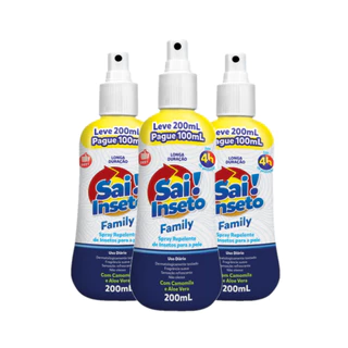 Kit 3 Repelentes Sai Inseto Spray Family 200ml 4H