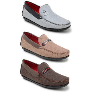 Kit 3 Pares Mocassim Casual Sapatilha OP Santos Com Costura Manual Envio Rápido com Garantia