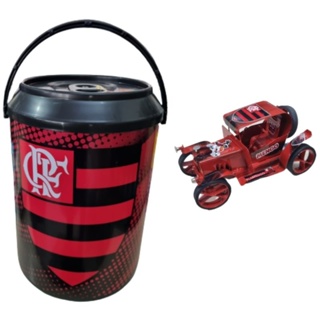 Cooler Térmico Caixa Térmica do Flamengo Mais carrinho de Metal do Mengo