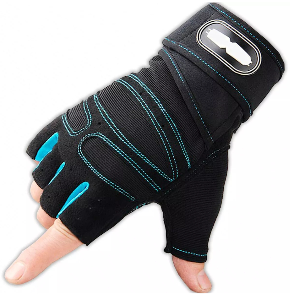 Luva Academia Masculina Feminina Unissex Moto Motociclista Ciclista Fitness Motoqueiro Musculação Preta Azul Verde Vermelha Branca Laranja