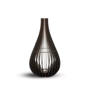 Abajur De Chão 75cm Tipo Gota Base Madeira Decoração Sala Slim