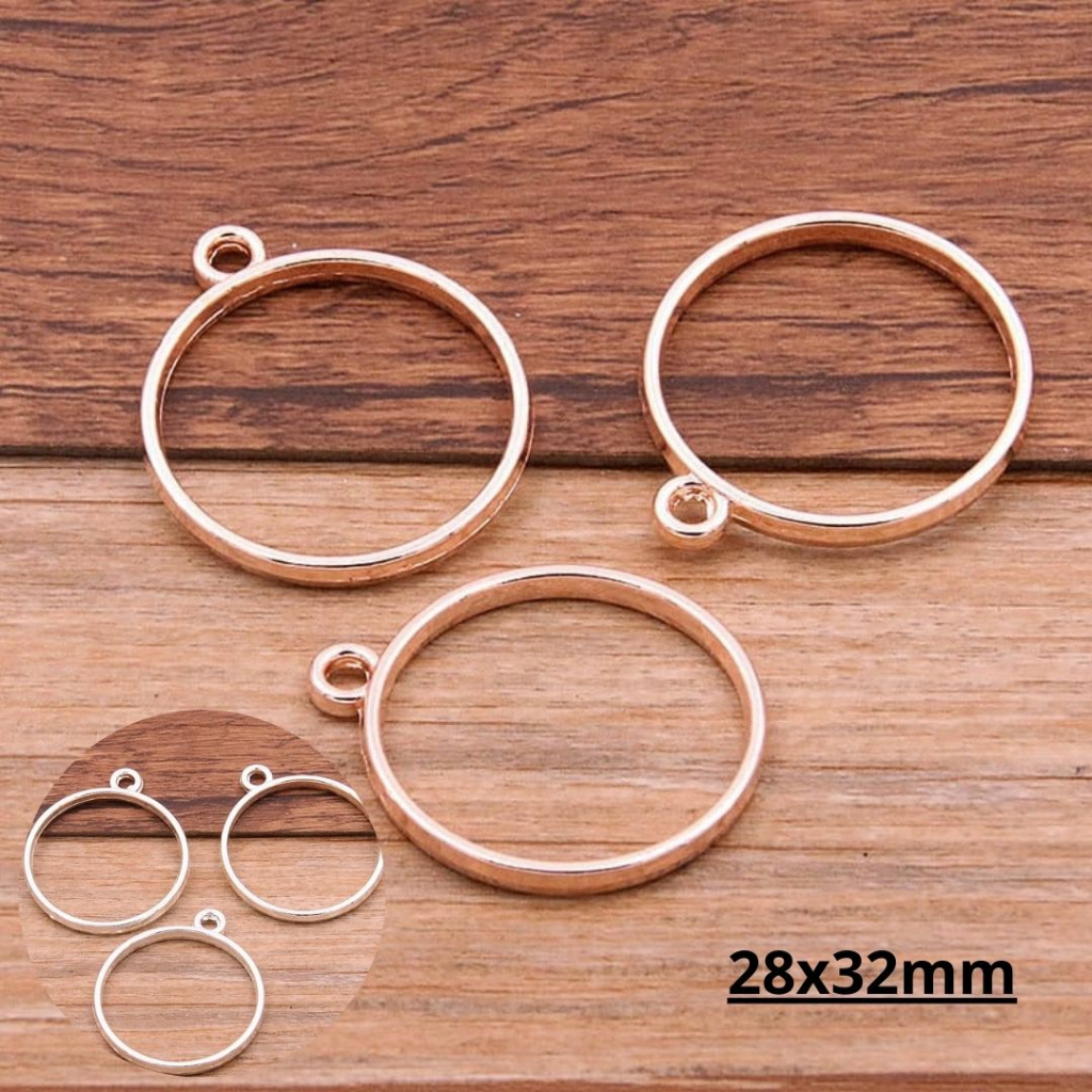 Kit 10 unid. moldura redonda, círculo pingente resina epóxi, jóias afetivas