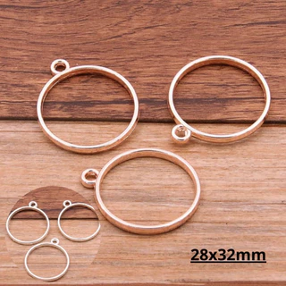 Kit 10 unid. moldura redonda, círculo pingente resina epóxi, jóias afetivas