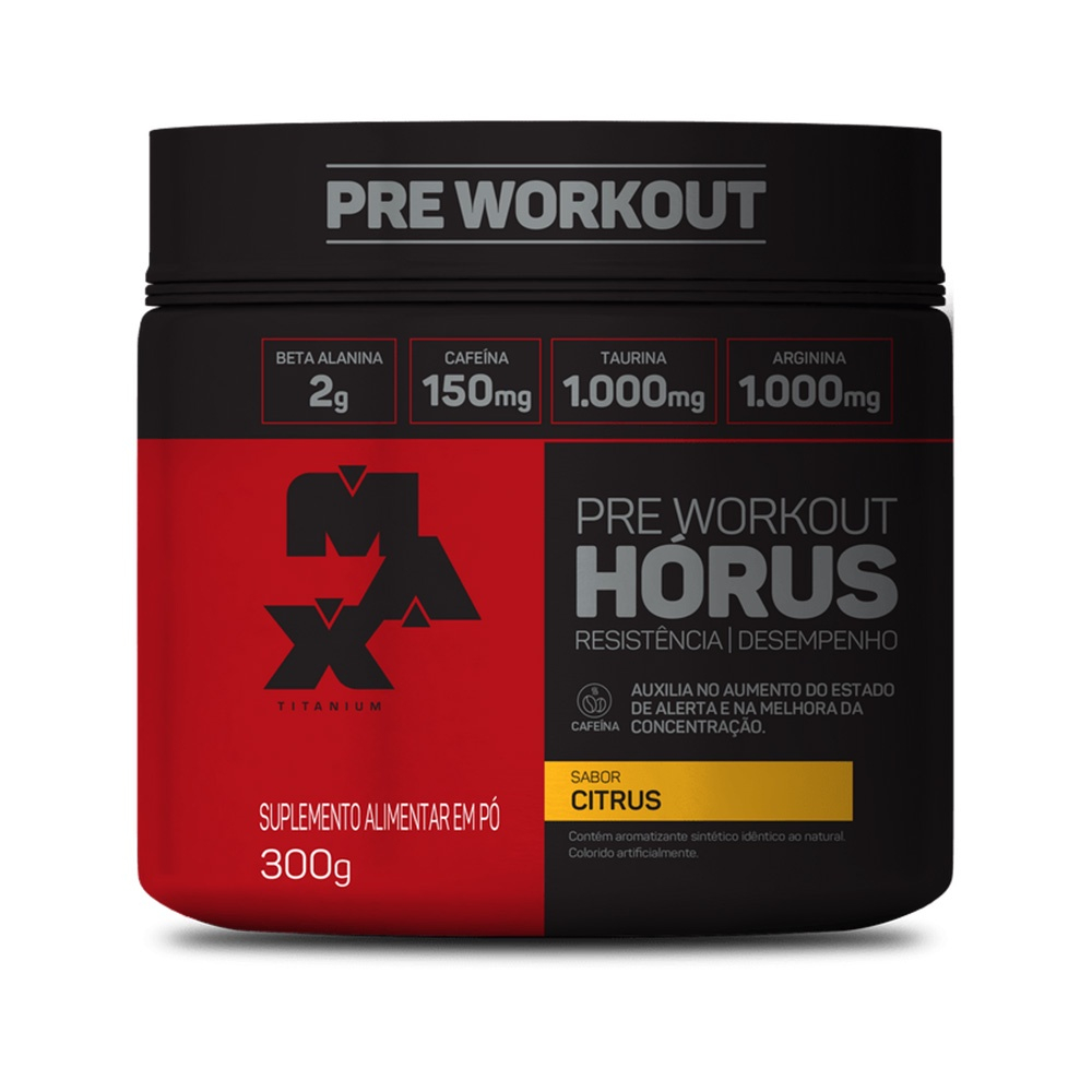 Pré Treino Horus Pré Workout 300g e de 150g - Max Titanium