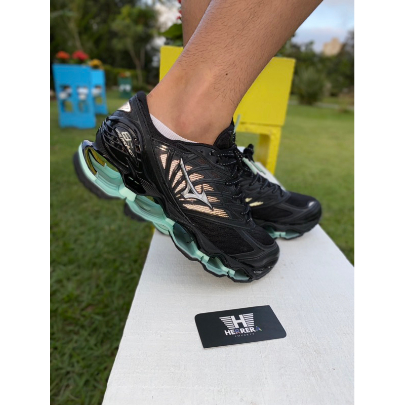 Mizuno prophecy 8 store preto e verde