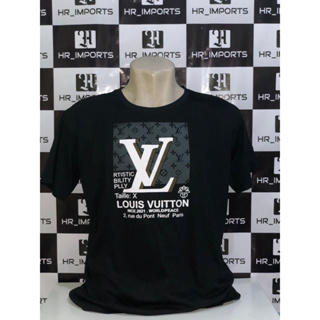 Camiseta T-shirt Feminina Louis Vuitton com pedraria