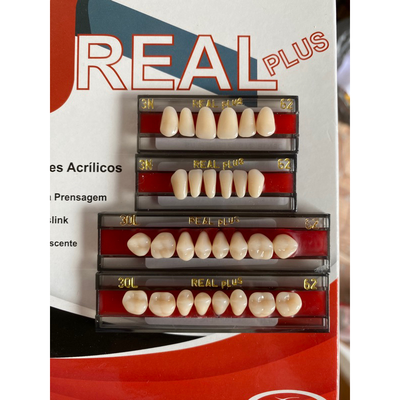 Dente acrílico para prótese dentária boca completa
