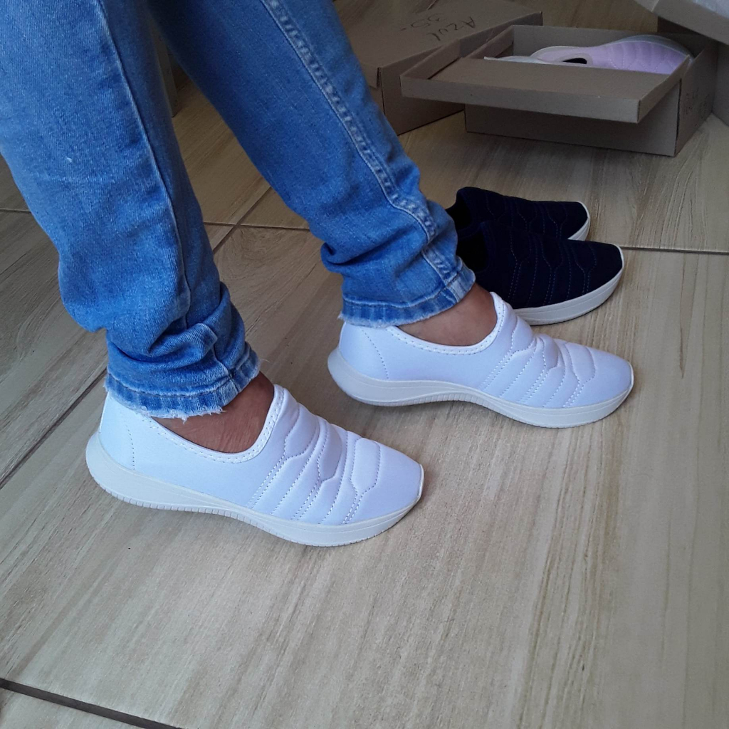 Sapato best sale branco confortavel